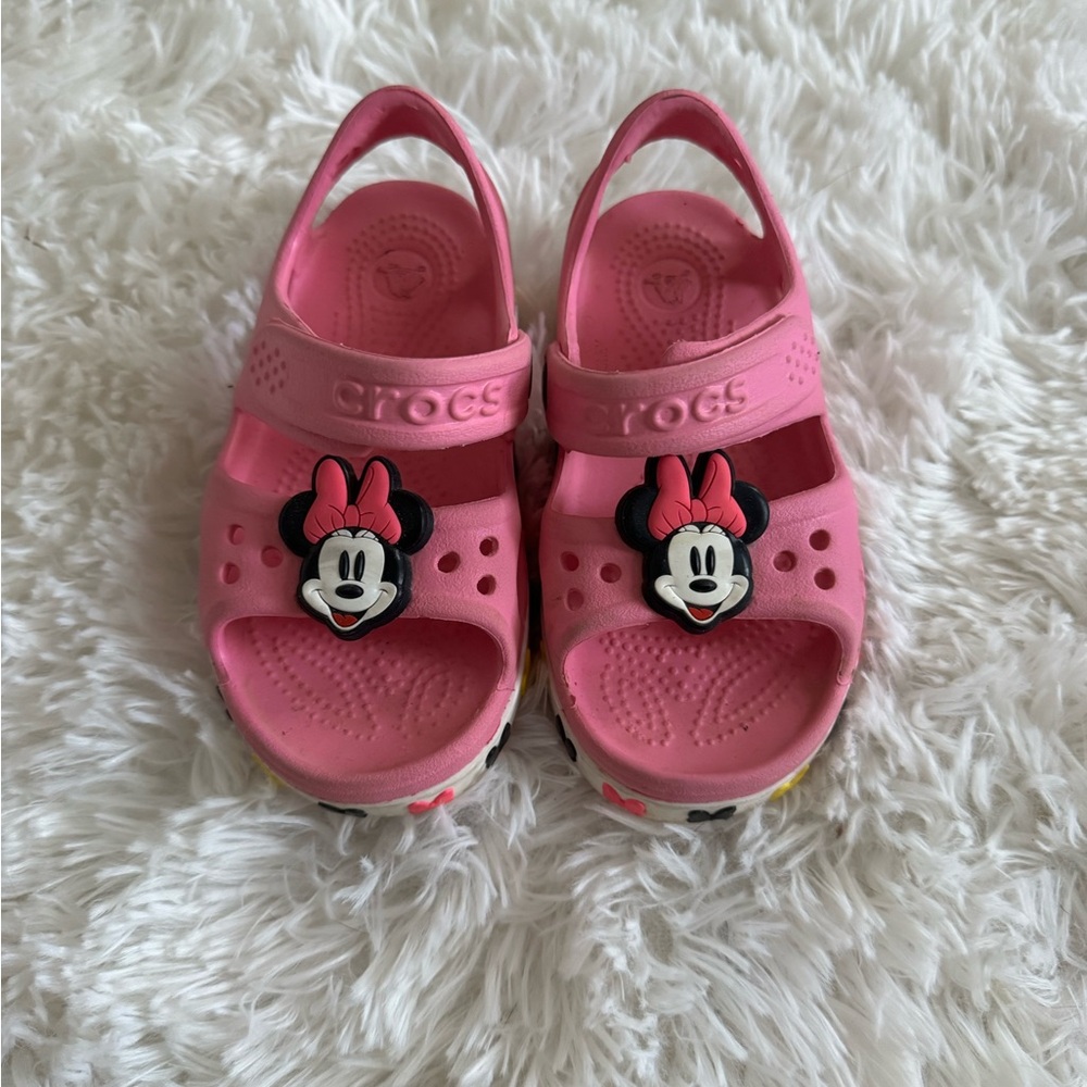 CROCS Girls Minnie Mouse Pink Sandals